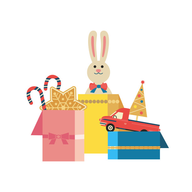 圣诞节日礼品盒里有礼物图片下载