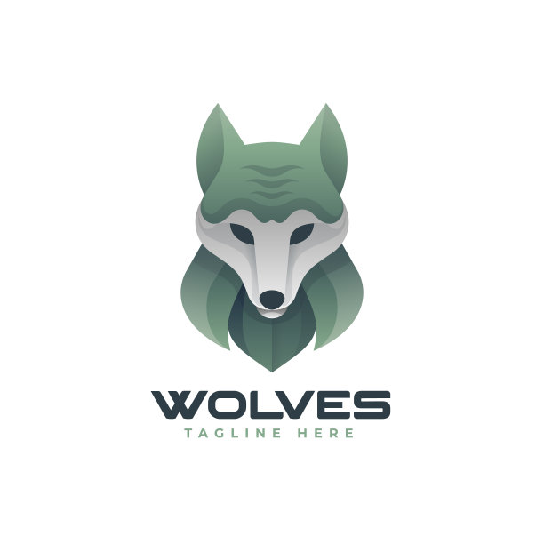 Logo狼渐变彩色风格图片下载