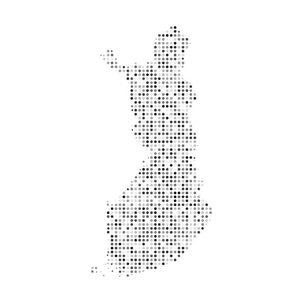 摘要网点黑白半色调效果图片下载