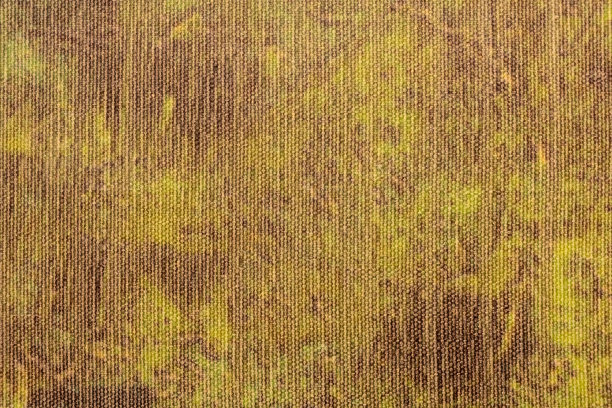 抽象艺术背景深棕色和绿色。在画布上用黄色渐变的水彩画。图片下载