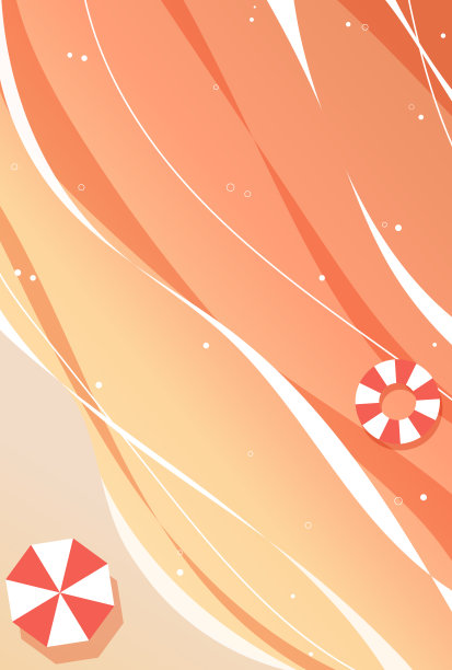 美丽的傍晚海和沙滩的插图图片下载