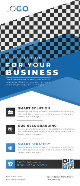 企业业务卷旗设计模板图片下载