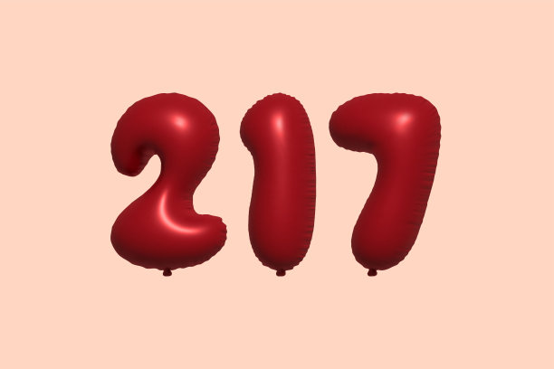 3D红色氦气球217号图片下载