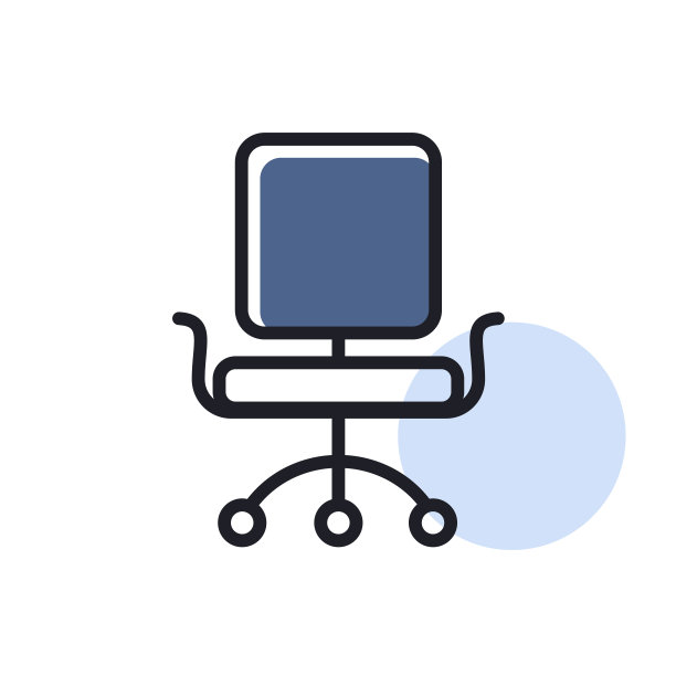 办公椅轮廓图标。商业标志图片下载