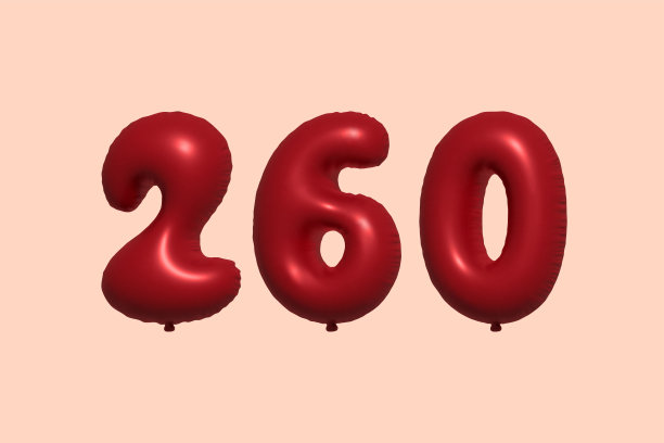 红色氦气球3D 260号图片下载