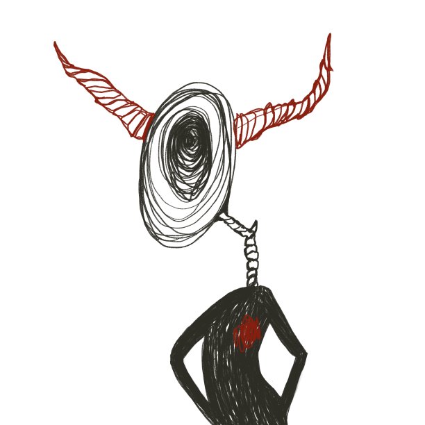 不寻常的人物与角，恐怖电影人物，绘制卡通插图图片下载