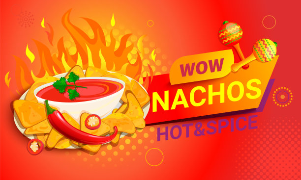 哇，玉米片，又辣又辣。图片下载