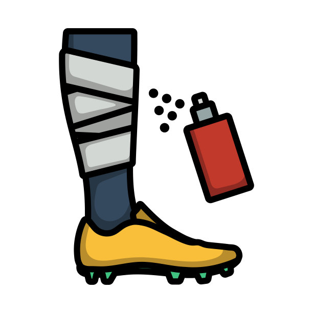 图示腿部使用气雾剂包扎图片下载