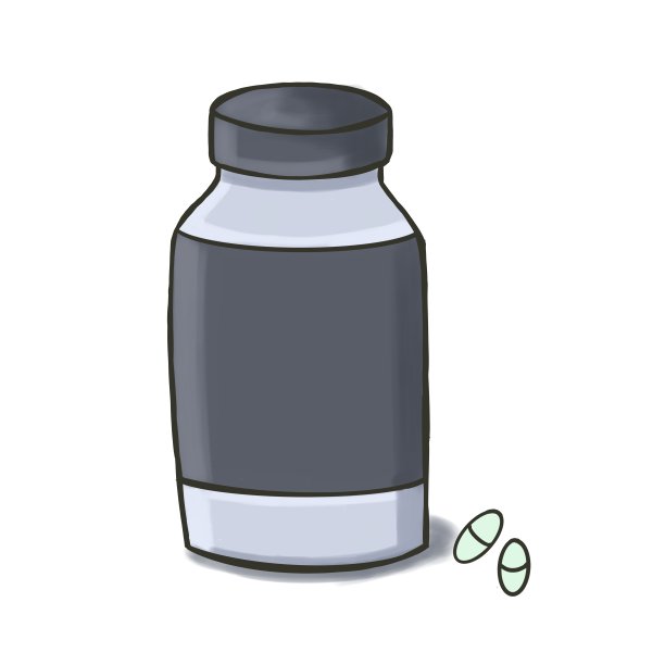 装药物和维生素的空灰色罐子，放在白色背景上图片下载