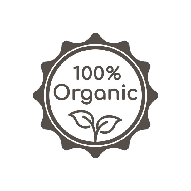 100%有机黑色矢量标签图片下载