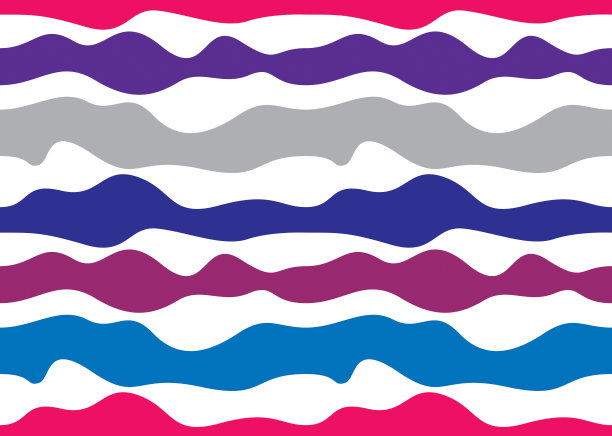 艺术曲线线条无缝图案，抽象彩色矢量背景。适用于织物、墙纸、包裹、织网、印刷等。水平的时尚设计。图片下载