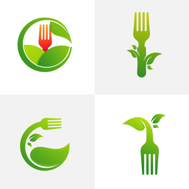 套食叶标志设计模板农场标志图片下载