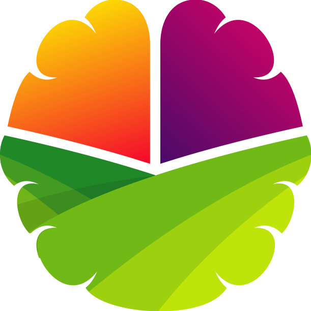 脑叶标志设计模板农场标志概念图片下载