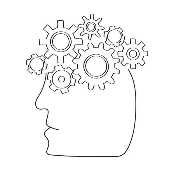 齿轮设定在手绘风格的目标图片下载