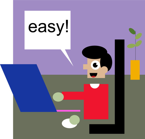 人在电脑上做简单的工作图片下载