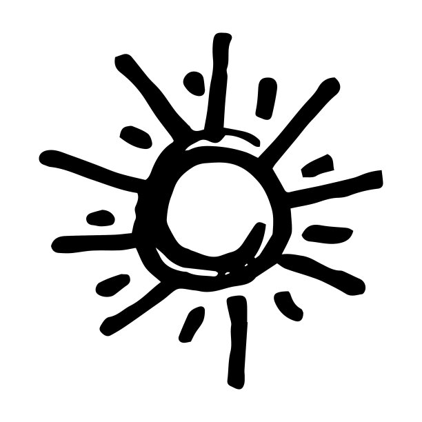 手绘太阳涂鸦的爆发漫画图片下载