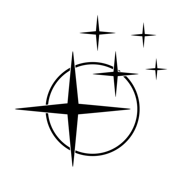 闪亮星星涂鸦图标集图片下载