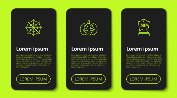 设置线蜘蛛网南瓜和墓碑用图片下载