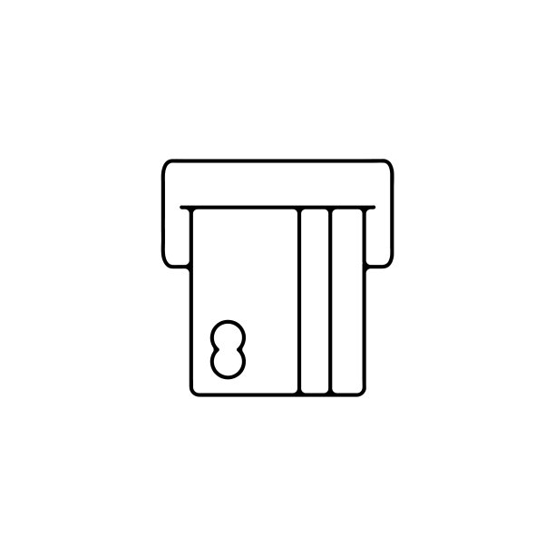 插入信用卡细线图标图片下载