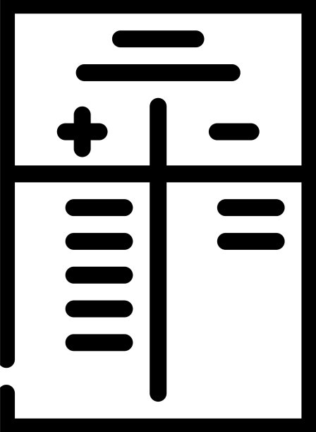 优缺点线性图标图片下载