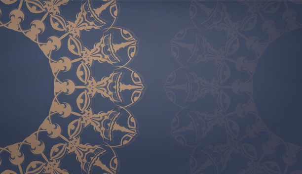 蓝色旗帜模板与希腊棕色图片下载