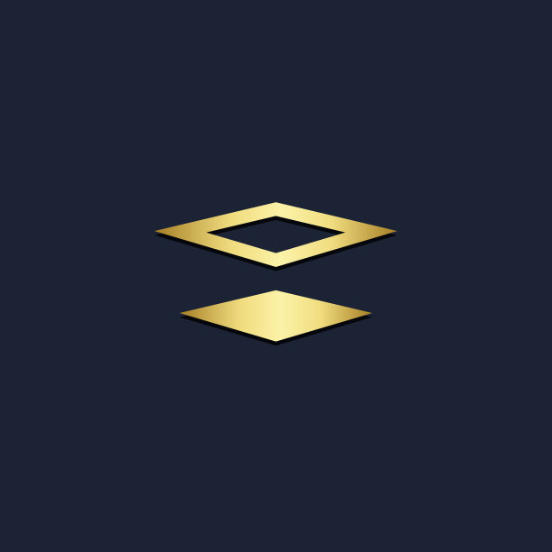 3D金色方形标志图片下载