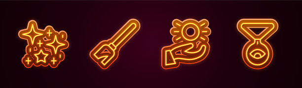 设线魔法闪光粒子巫婆扫把图片下载