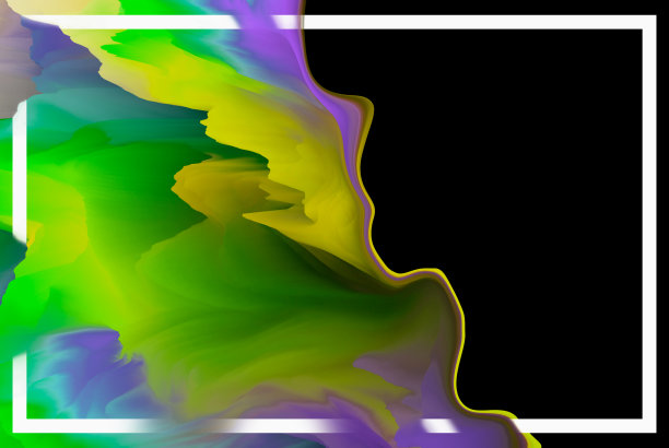 抽象背景与几何框架。现代抽象艺术设计。三维演示图片下载