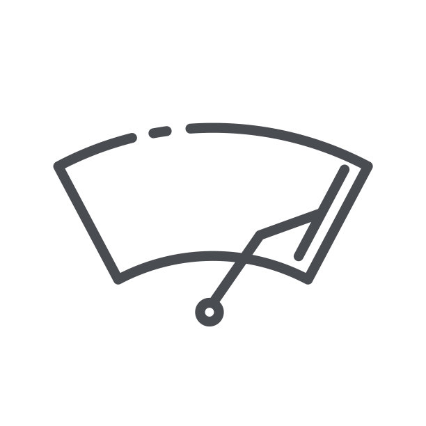 挡风玻璃雨刮器前视图的线图标图片下载