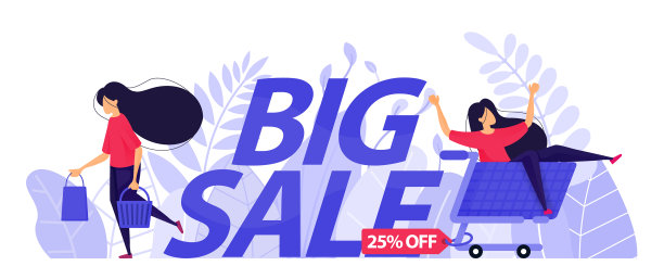 25折电商骑妹大促销海报图片下载