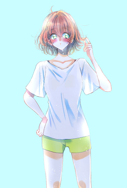 一个穿着运动服的女人站着的插图图片下载