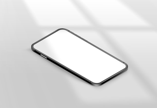 桌上的黑屏智能手机图片下载