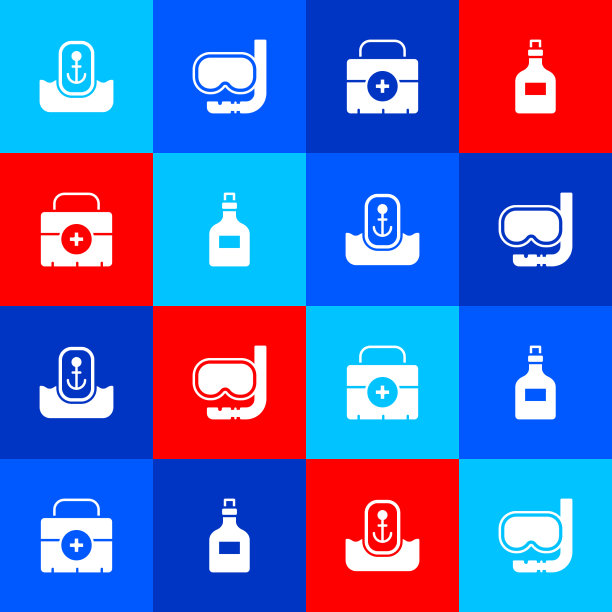 用锚式潜水面罩和通气管设置位置图片下载