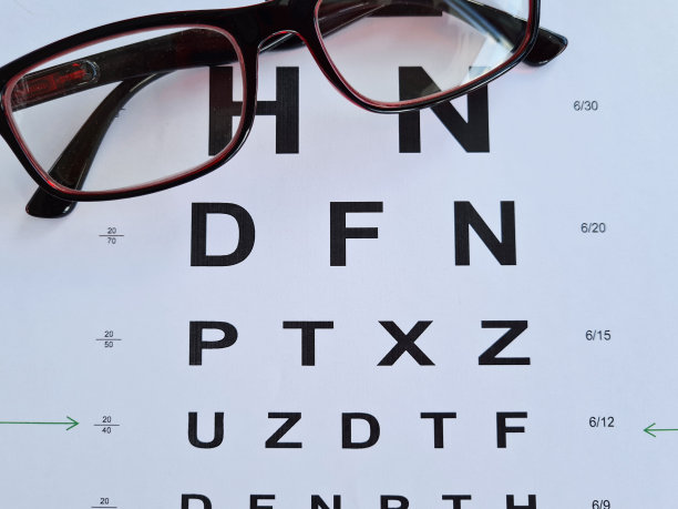 眼科医生的桌子和时尚时尚的眼镜特写图片下载