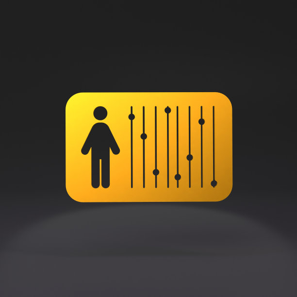 黄金图标人类参数。3d渲染插图图片下载