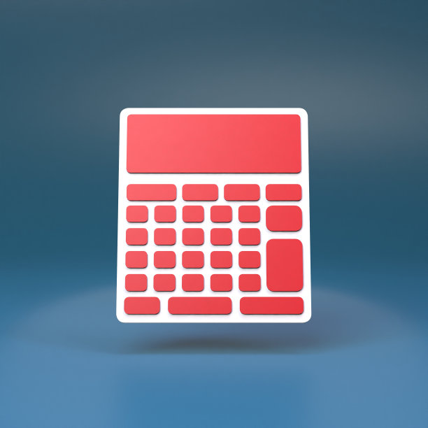 复杂计算器的3d图标。3d渲染插图图片下载