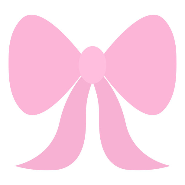 蝴蝶结是粉红色的。装饰礼物，惊喜，花束。这丝带系得很漂亮。结装饰用的。颜色向量插图。平的风格。图片下载