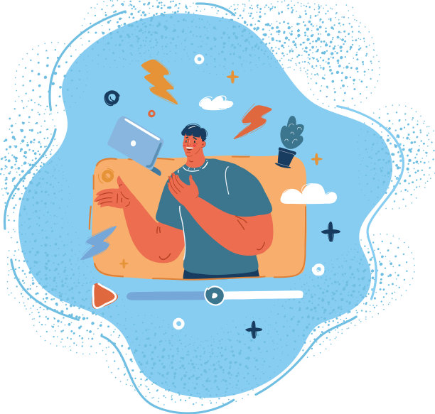 视频博客中的男人谈话图片下载