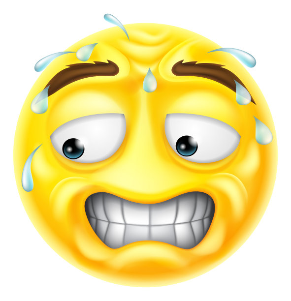 担心流汗害怕表情卡通脸图标图片下载