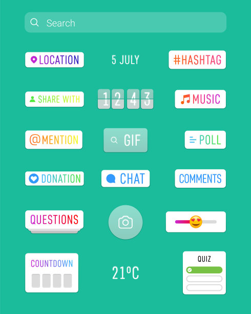 故事贴纸相机界面图片下载
