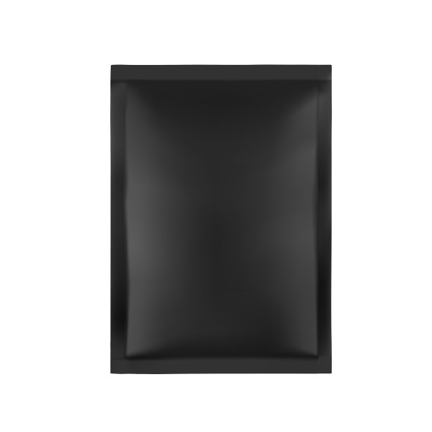 黑色四边密封袋装食品，化妆品和卫生。图片下载