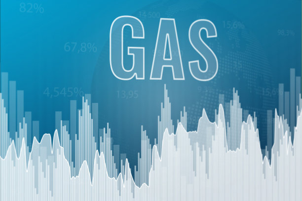 蓝色背景的金融术语Gas。3 d渲染。软的焦点。全球经济的概念图片下载