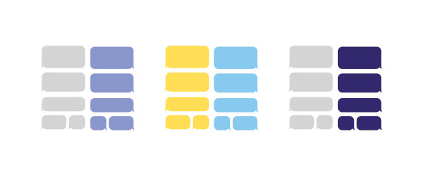 语音气泡设置图标。评论，反馈，矩形发送消息。社交网络的概念。矢量线图标的业务和广告图片下载