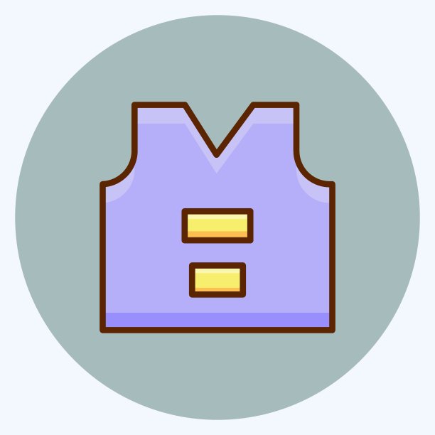 图标救生衣。适合教育符号。平的风格。简单的设计可编辑。设计模板向量。简单的说明图片下载