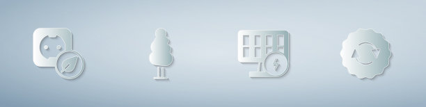 设置电源插座树太阳能电池板图片下载