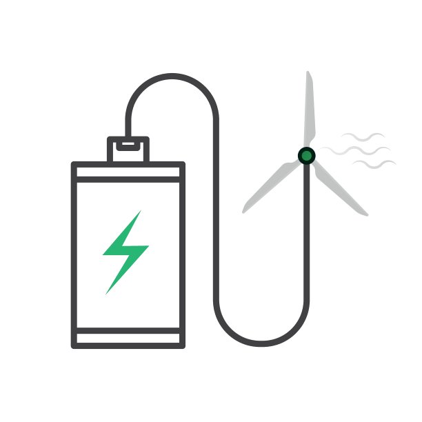 创造性的可再生能源概念。绿色替代能源。环保、清洁能源。孤立的矢量图。图片下载