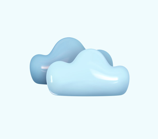 云的天气图标。逼真的3d符号设计。矢量图图片下载