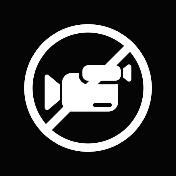 没有摄像机允许符号矢量插图图片下载