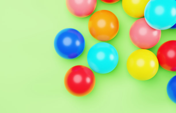 一个简单可爱的彩色球的3D图像图片下载