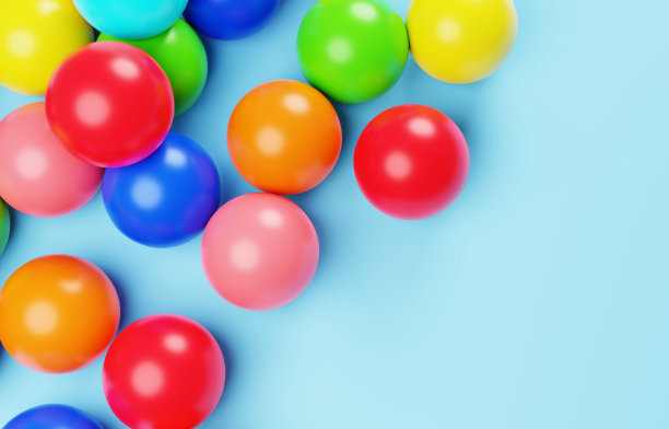 一个简单可爱的彩色球的3D图像图片下载